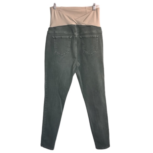 🔴 4/$15 Isabel Maternity Target 🎯 Brand green denim skinny jeans size 8 in EUC - Picture 2 of 9